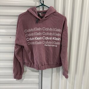 Calvin Klein Women's Mauve Hoodie Sweater
